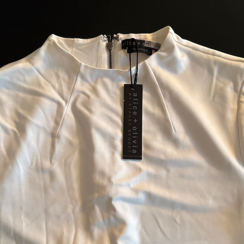 Alice + Olivia White Midi Dress